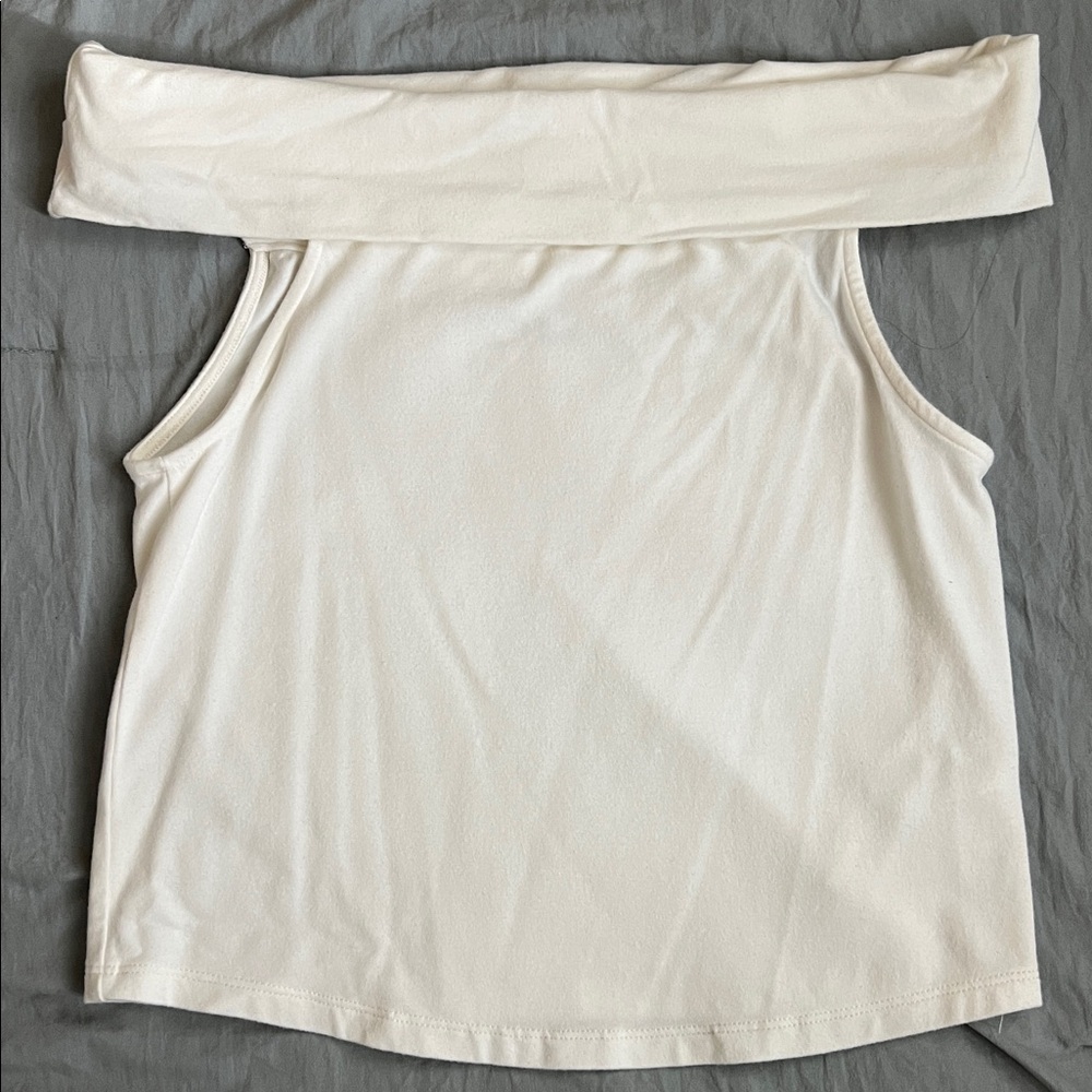 Aerie Cream white Off-Shoulder Top